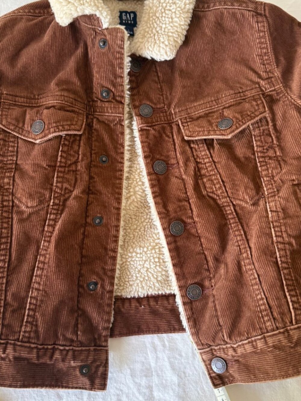 Gap Kids Sherpa Lined Corduroy Jacket Size Small - Picture 4 of 9